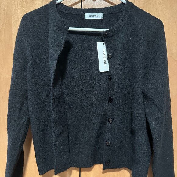 NWT Glassons Black Button Up Knit Cardigan S - Picture 6 of 6